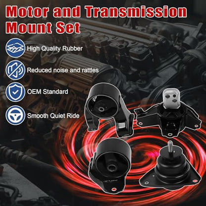 4Pcs Engine Motor Mount Compatible with Hyundai Elantra L4 2.0L 2007-2012