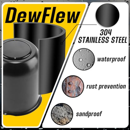 4Pcs 3.74" Stainless Trailer Wheel Center Caps, 4.33" H Matte Black - color: Matte Black, size: 3.74" Hub 4.33"H