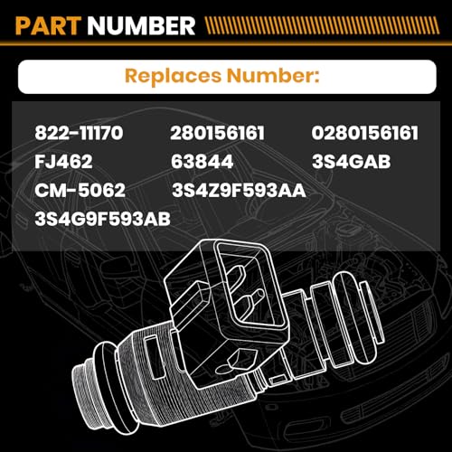 Fuel Injectors 0280156161 Compatible with Dodge Ram Ford Jeep Mercury - size: 0280156161 6P