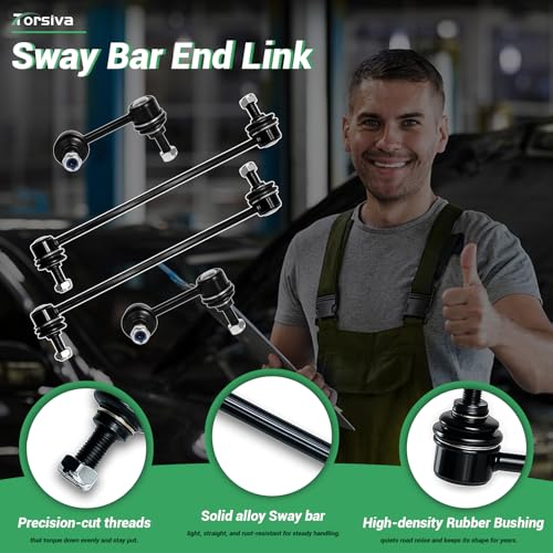 K750151 K750156 K750297 4Pcs Front Rear Stabilizer Sway Bar End Links Compatible with Honda 2007 2008 2009 2010 2011 2012 2013 2014 2015 2016 CR-V - size: K750297&K750151-4PC