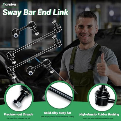 K750151 K750156 K750297 4Pcs Front Rear Stabilizer Sway Bar End Links Compatible with Honda 2007 2008 2009 2010 2011 2012 2013 2014 2015 2016 CR-V - size: K750297&K750151-4PC