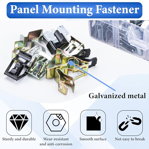 240 PCS 12 Sizes Auto Car U-Clips, Metal Trim Clips, Trim Moulding Clip Kit