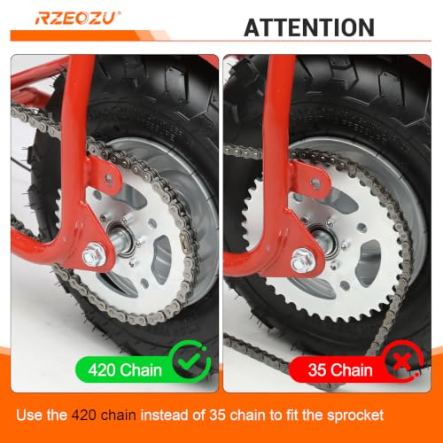 40 Tooth Rear Sprocket for #40 41 420 Chain Coleman CT100U GMB100 - color: Silver-40 Tooth