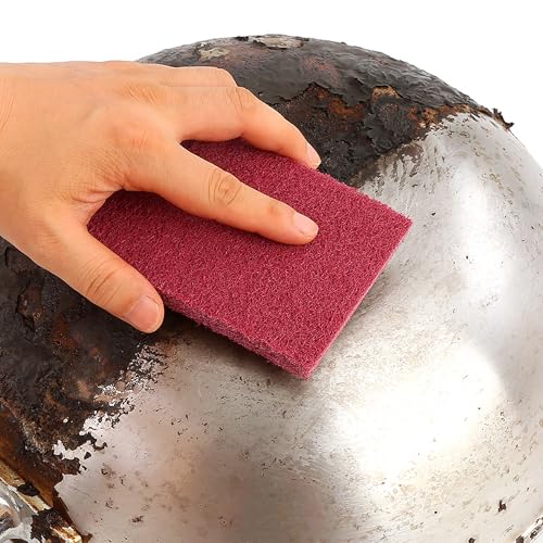 SooGree Carbon Black Scuff Pads - 6Pcs Scouring Pad 7447 - Very Fine Grade Hand Pads General Purpose Sanding Hand Pads 200 x 125mm/8" x 5" - color: 6 Carbon black