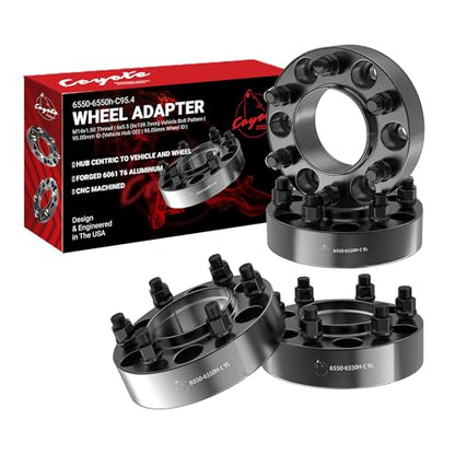 Wheel Accessories Parts 4 Pcs Hub Centric Wheel Spacers Adapters 6x5.5 6x139.7mm 1.50 Inch Thick 95.05mm Hub M14x1.5 14x1.5 Thread Stud Fits Toyota Tacoma Tundra 4-Runner Land Cruiser - size: 1.5" (4 Pack), style: 22+ Tundra 25+ Tacoma (Hub Cebtric)