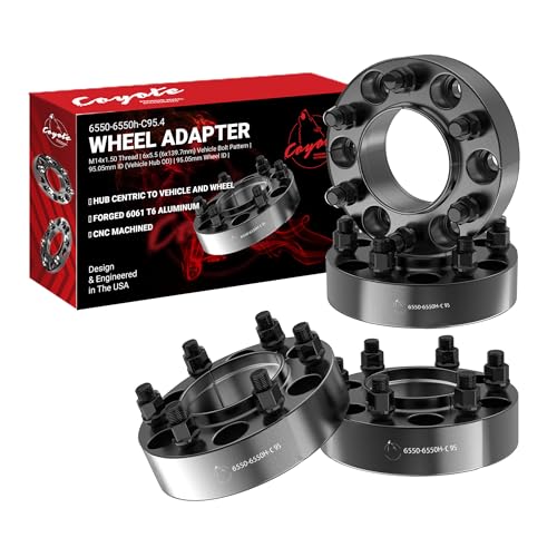 Wheel Accessories Parts 4 Pcs Hub Centric Wheel Spacers Adapters 6x5.5 6x139.7mm 1.50 Inch Thick 95.05mm Hub M14x1.5 14x1.5 Thread Stud Fits Toyota Tacoma Tundra 4-Runner Land Cruiser - size: 1.5" (4 Pack), style: 22+ Tundra 25+ Tacoma (Hub Cebtric)