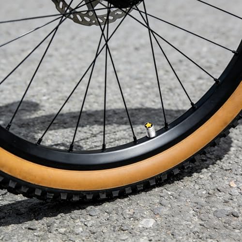 8-Pack Yellow Star Valve Stem Caps