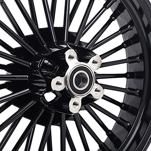 TOFR 19x2.5 16x3.0 Fat Spoke Wheels Black For Harley Sportster XL883N 10-22 - size: Front:19x2.5 Rear:16x3.0