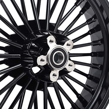 TOFR 19x2.5 16x3.0 Fat Spoke Wheels Black For Harley Sportster XL883N 10-22 - size: Front:19x2.5 Rear:16x3.0