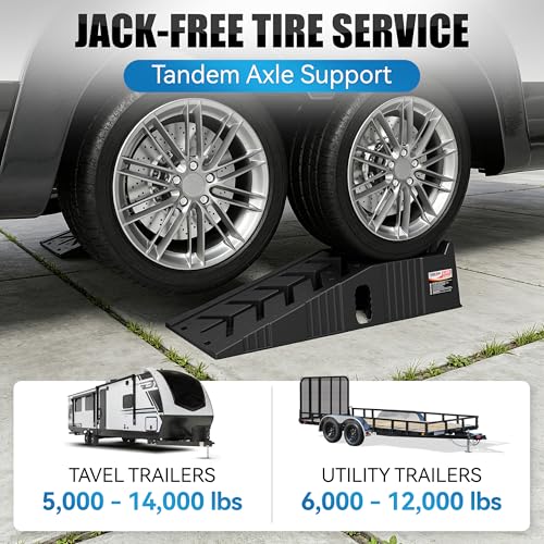 16000lb Stackable Heavy Duty Car Ramps for Oil Change,Save 50%Space