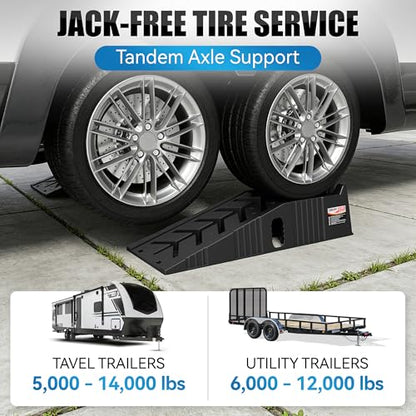 16000lb Stackable Heavy Duty Car Ramps for Oil Change,Save 50%Space