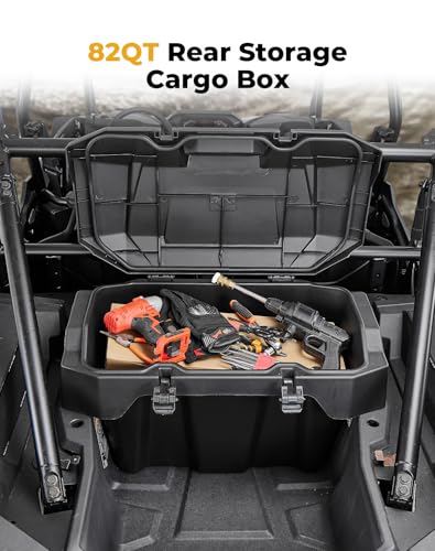 KEMIMOTO UTV 82QT Rear Cargo Storage Box Water Resistant Replace #2889611 - size: 82QT