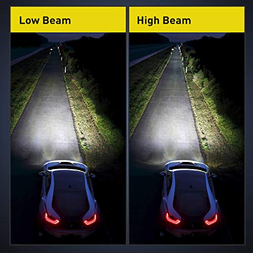 Nilight - 10041P 2.5" Mini Projector Lens for H1 Bulb Headlights Retrofit, Custom Headlamps Conversion:Chrome Shround,2 Years Warranty