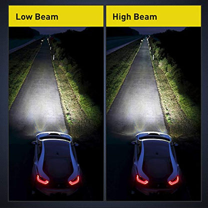 Nilight - 10041P 2.5" Mini Projector Lens for H1 Bulb Headlights Retrofit, Custom Headlamps Conversion:Chrome Shround,2 Years Warranty