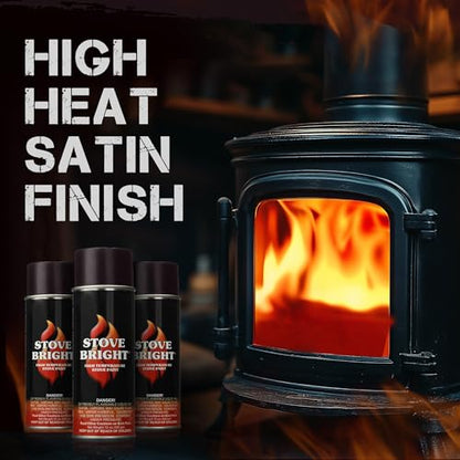 Stove Bright High Temp Spray Paint, Metallic Mahogany, 12 Oz