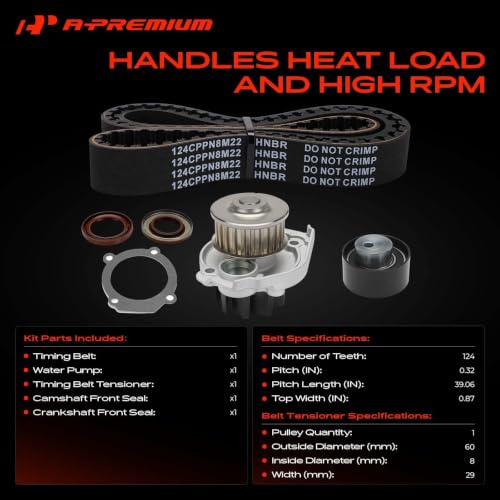 A-Premium Engine Timing Belt Kit with Water Pump