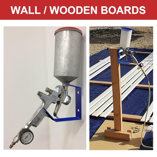 Spray Gun Holder, Gravity Feed HVLP Stand, Benchtop & Wall Mount