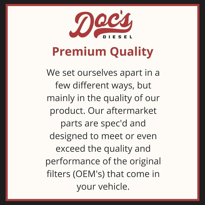 Doc's Diesel Oil Filter D11878 | Compatible with Chevrolet/GMC 6.6L Duramax 2500HD, 3500HD 2020+ | Replaces PF26 (Pack of 2) - size: 2-Pack