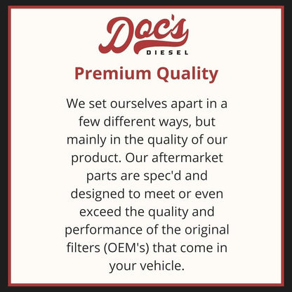 Doc's Diesel Oil Filter D11878 | Compatible with Chevrolet/GMC 6.6L Duramax 2500HD, 3500HD 2020+ | Replaces PF26 (Pack of 2) - size: 2-Pack