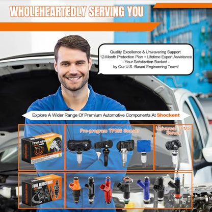 ‎SHOCKENT Universal Programmable TPMS Sensor, Dual Frequency (1 Pcs)