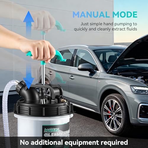 Poafamx Manual Oil Extractor Pump 9.5L, Fluid Extractor Pump 2.5 Gallon - size: 9.5L