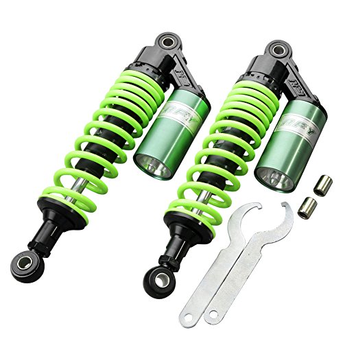 12.6 inch Pair Universal Motorcycle Rear Air Shock Absorbers for HONDA - color: Green