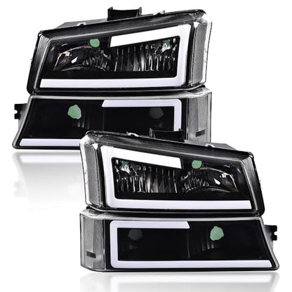 CNNELL LED Headlights Fit Chevy Avalanche Silverado 1500 2500 3500&HD 03-06 - size: Fit Chevy Avalanche 2003-2006