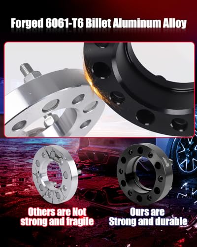 FLYCLE 6x5.5 Hubcentric Wheel Spacers for 2024 2025 2026 Tacoma with M14x1.5, 2 inch 6x139.7mm Wheel Spacer 95.2mm Center Bore for 2022-2026 Tundra,2023-2026 Sequoia, 2021-2026 LX600,2023-2025 GX550 - size: 2 Inch(2024 Tacoma)
