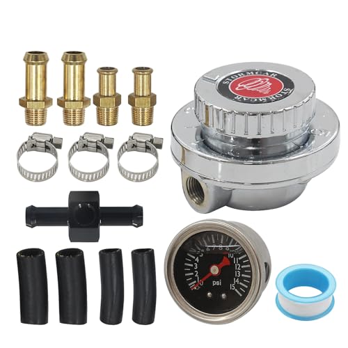 1-5 PSI Fuel Pressure Regulator Carburetor Carb Fuel Pump Kit - size: complete set