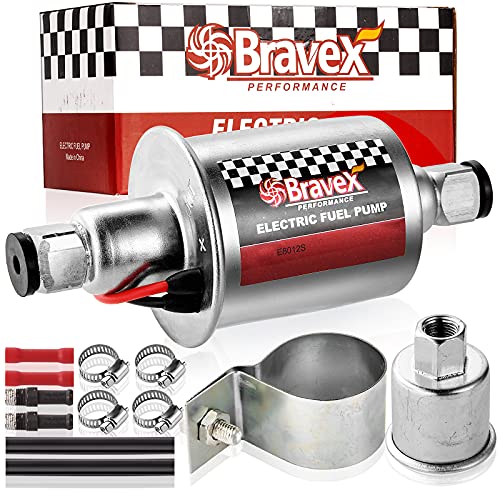Bravex E8012S Universal Electric Fuel Pump Low Pressure 5-9 PSI 12V w/Installation Kit - color: E8012S(5-9 PSI)