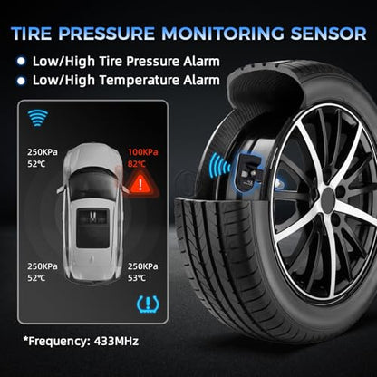 SORGHUM TPMS Sensors Tire Pressure Monitoring System Compatible with BMW 323i 335i 328i 525i 528i 530i 535i 750i X3 X5 X6 M3 M5 2006-2010 E90 E60 E61 E70 E71 E83 E91 Replace# 36236798726 Set of 4 - color: Gloss Black-36236798726
