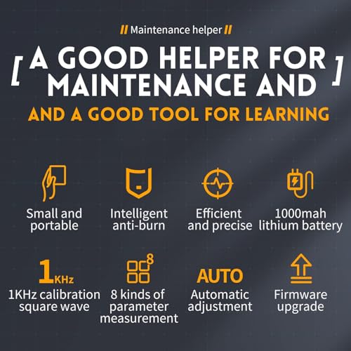 Handheld Digital Oscilloscope Multimeter, DSO152 2.8" TFT Kit - Portable Automotive Pocket Oscilloscope, 2.5MS/s High Sampling Rate, 200KHz Bandwidth, Trigger Function Auto/Normal/Single