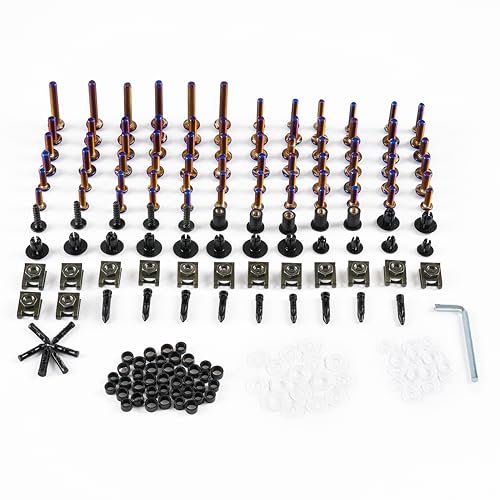 Fairing Bolt Kit for Honda CBR1000RR 2004 05-2011 Bodywork Screws Nuts-Blue - color: Blue