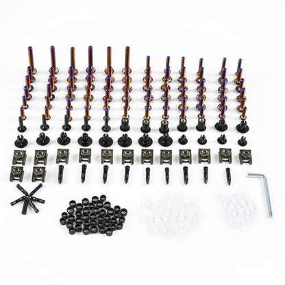 Fairing Bolt Kit for Honda CBR1000RR 2004 05-2011 Bodywork Screws Nuts-Blue - color: Blue