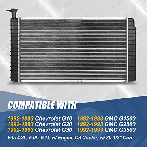 Auto Dynasty 1489 Radiator for 92-93 Chevy G10-G30 GMC G1500 G2500 G3500 - color: 92-93 Chevy G10-G30/GMC G1500-G3500