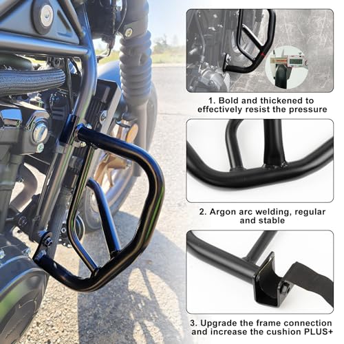 Motorcycle Crash Bar Guard Protectors for Rebel CMX 300 500 2017-2025