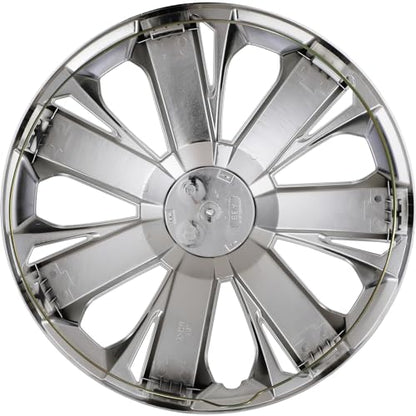 15" Universal Wheel Rim Cover Chrome Hubcaps Snap On Car Truck SUV - color: 5077-Chrome-15