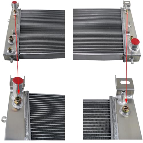 CU2370 34 Inch Aluminum Radiator for Cadillac Escalade ESV EXT, Chevy Avalanche Tahoe Silverado Suburban 1500 2500 3500 HD, GMC Yukon XL Sierra, Hummer H2 V8 1999-2014, 3 Row Radiators