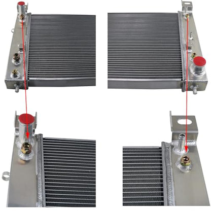 CU2370 34 Inch Aluminum Radiator for Cadillac Escalade ESV EXT, Chevy Avalanche Tahoe Silverado Suburban 1500 2500 3500 HD, GMC Yukon XL Sierra, Hummer H2 V8 1999-2014, 3 Row Radiators