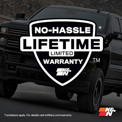 K&N High-Flow Original Lifetime Engine Air Filter: Washable, 33-2139