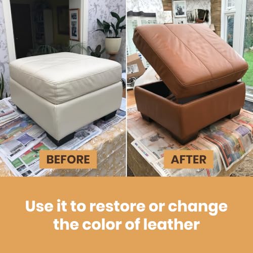 Furniture Clinic Leather Repair Paint, Color and Finish, Dark Grey - color: Dark Grey, size: 500ml / 17oz