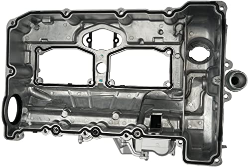 Upgrade Aluminum N20 Engine Valve Cover Kit with Gasket, Bolts & Oil Filler Cap Compatible with 2012-2018 BMW 228i 320i 328i 328i GT xDrive 428i 528i X1 X3 X4 X5 Z4 L4 2.0L Part# 11127588412 264-517 - color: Aluminum Painted Silver