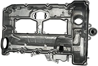 Upgrade Aluminum N20 Engine Valve Cover Kit with Gasket, Bolts & Oil Filler Cap Compatible with 2012-2018 BMW 228i 320i 328i 328i GT xDrive 428i 528i X1 X3 X4 X5 Z4 L4 2.0L Part# 11127588412 264-517 - color: Aluminum Painted Silver