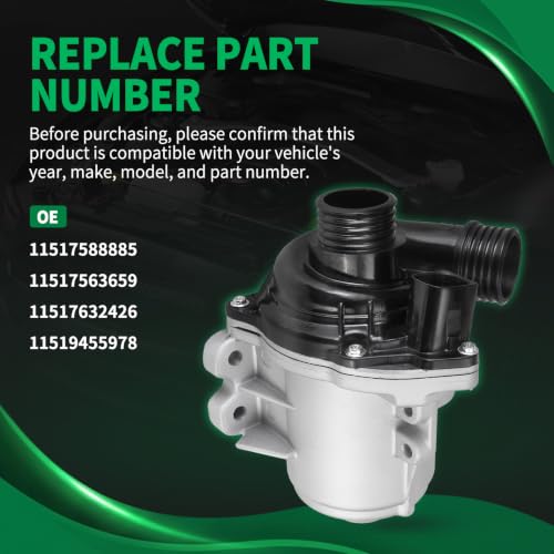 Electric Engine Water Pump for BMW 135i 335i 535i 640i 740i X3 X4 X5 Z4 - size: 11517588885