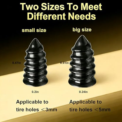 32 PCS Tire Plugs Kit,Tire Repair Kit with Plugs, Screw in Tire Plugs with Needle Nose Pliers & Phillips Screwdriver, Self-Service Flat Tire Repair Plug Kit for Car, Motorcycle, Bicycle - size: 32 Pcs