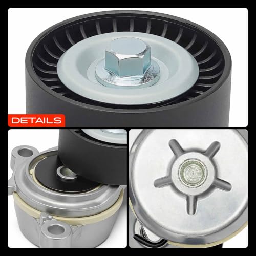 A-Premium Belt Tensioner Assembly with Pulley Compatible with Ford, Lincoln