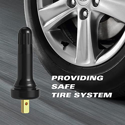 CKAuto TPMS 20008 Rubber Snap-in Tire Valve Stem Replacement, 50 Pcs/Bag - size: TPMS