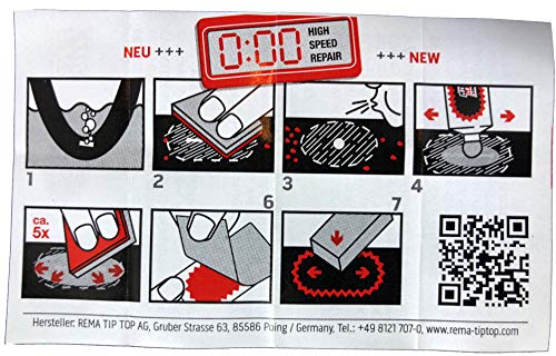 REMA TIP TOP TT04 Tube Tire Repair Patches, Vulcanizing Inner Tube Vulcanizing Patches, Repair Pack