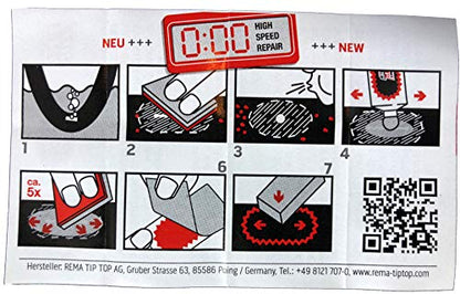 REMA TIP TOP TT04 Tube Tire Repair Patches, Vulcanizing Inner Tube Vulcanizing Patches, Repair Pack