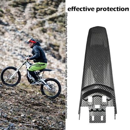 Extended Rear Fenders Longer Tail Guard for Surron Light Bee X/S and Segway X160/X260 (Carbon Fiber Pattern) - color: Carbon Fiber Pattern